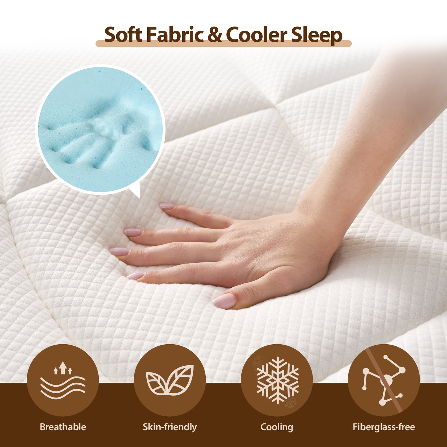 DIGLANT 12 Inch Hybrid Mattress Gel Memory Foam with Individual Pocket Springs, Medium Feel Hybrid Mattress for Back Pain Relief, Balanced Support Mattress in a Box, CertiPUR-US Certified